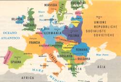 Cartina europea dopo il trattato di Versailles, 1919
